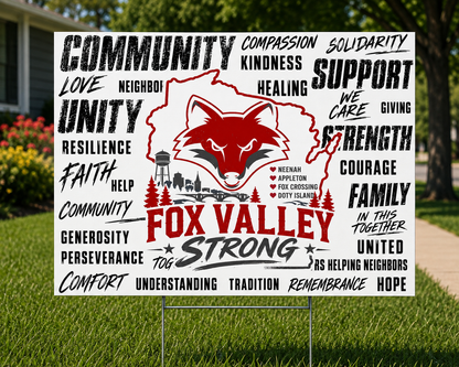 Menasha Strong/Fox Valley Yard Sign